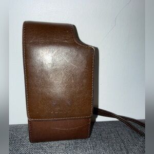 Coach Vintage Dark Brown Leather Phone Holster